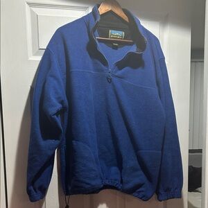 Round Ridge Blue Quarter-Zip Fleece Pullover Sz L